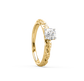 Serena Leaf Solitaire Ring