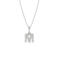 M Alphabet Diamond Pendant