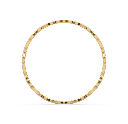 Zeesha Wavy Diamond Bangle
