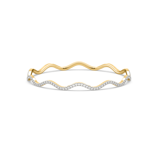 Zeesha Wavy Diamond Bangle