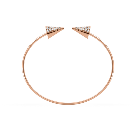 Stella Spike Diamond Open Bangle