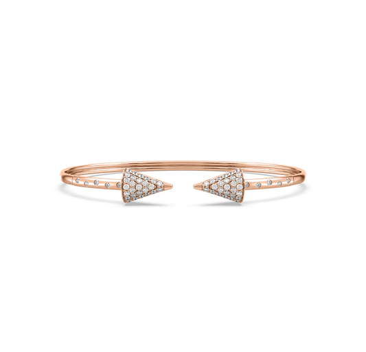 Stella Spike Diamond Open Bangle
