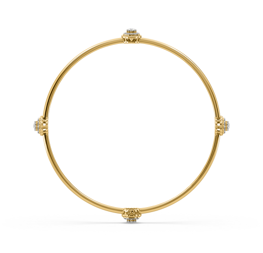 Alora Flower Diamond Bangle