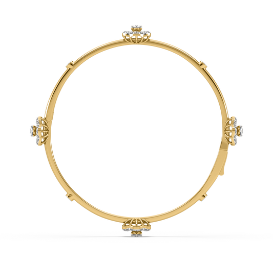 Leva Floral Diamond Bangle