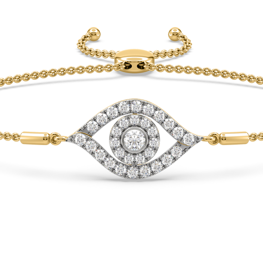Suzie Evil Eye Diamond Adjustable Bracelet