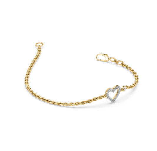 Ingrid Diamond Heart Bracelet