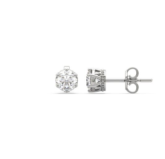 Fiona Single Stone Solitaire Earrings