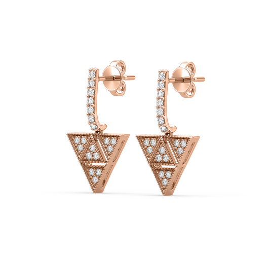 Aisha Pyramid Diamond Earrings
