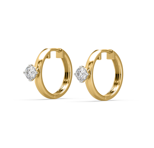 Ava Diamond Hoop Earrings