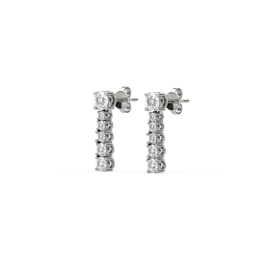Catalina Linear Diamond Drop Earrings