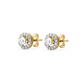 Kyra Halo Solitaire Studs