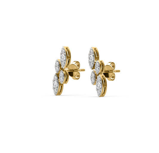 Katarine Cluster Diamond Earrings