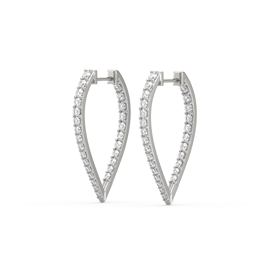 Naomi Dewdrop Diamond Hoops