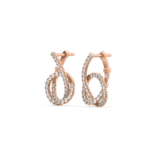 Sheila Intertwined Diamond Hoop Earrings