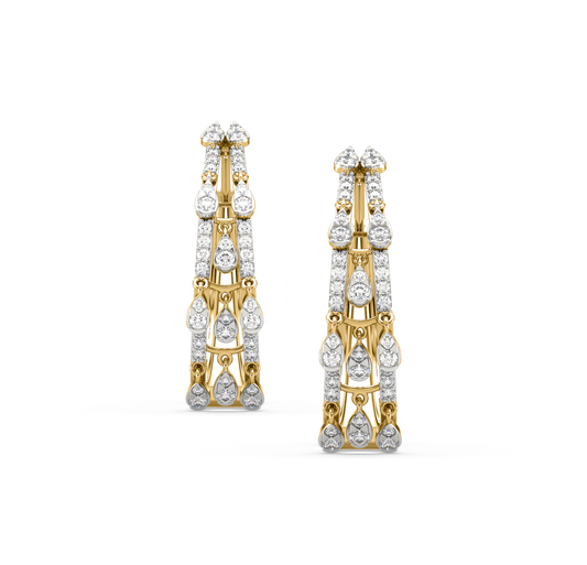 Rachel Two-Line Hoop Earrings