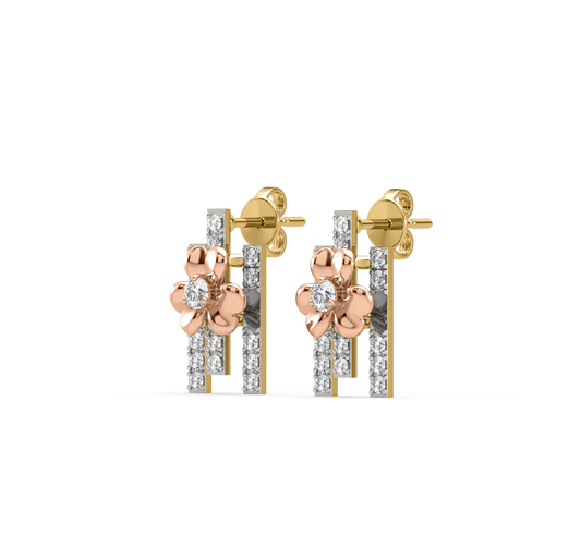 Loretta Flower Diamond Earrings