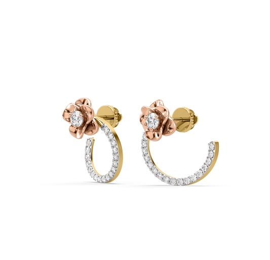 Jenna Flower Diamond Earrings
