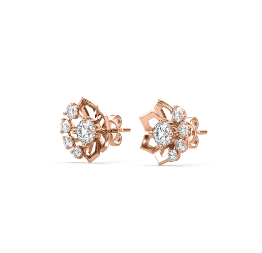 Enya Flower Diamond Studs