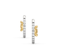 Esmeralda Flower Diamond Hoops