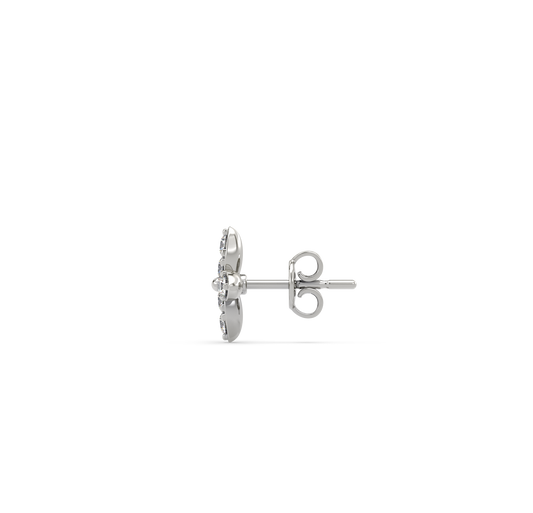 Lucille Flower Diamond Stud Earrings