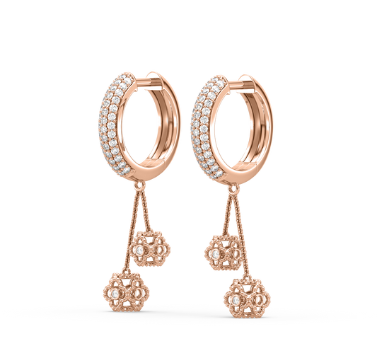 Frances Diamond Hoop Earrings