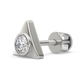 Triangular Diamond Men's Stud Earring (Single)