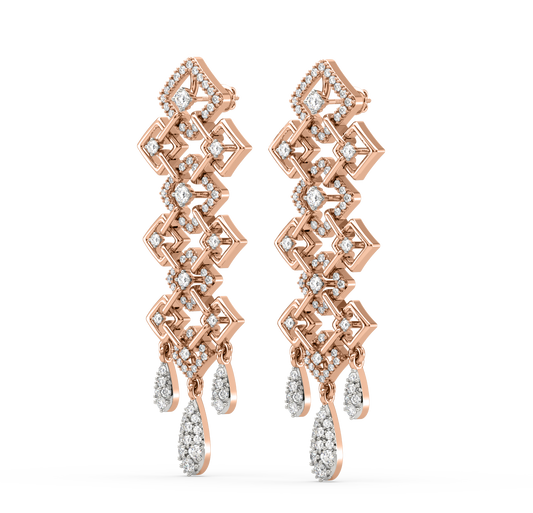 Skylar Diamond Dangling Earrings