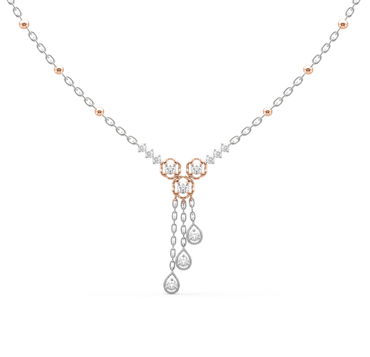 Evie Flower Diamond Necklace
