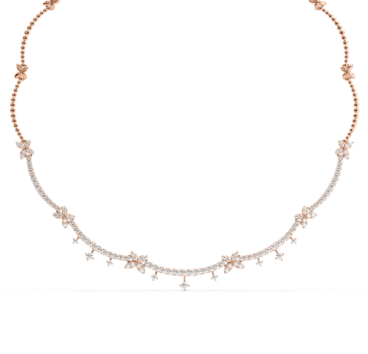 Nila Flower Diamond Necklace