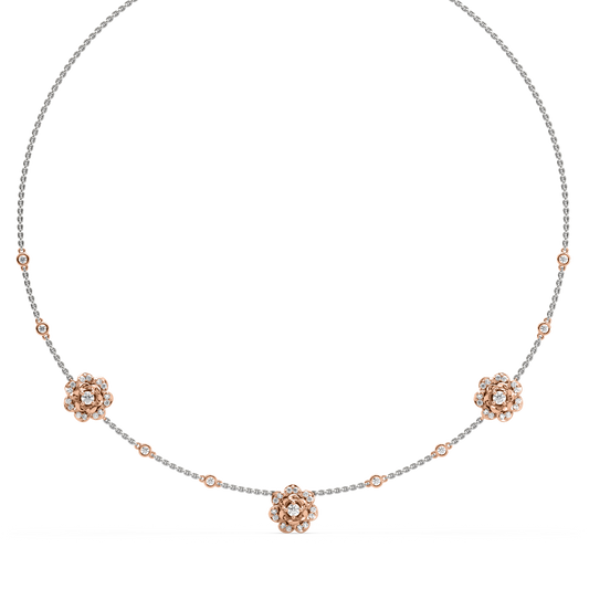 Edna Flower Diamond Necklace