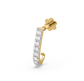 Varya Diamond J Nose Pin