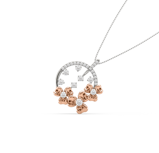 Minnie 2 tone Diamond Pendant