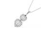 Rayna 2 Heart Diamond Pendant