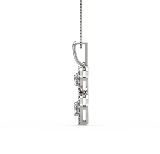 Rayna 2 Heart Diamond Pendant