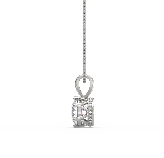 Fiona Single Stone Solitaire Pendant