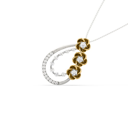 Missy 3 Flower Diamond Pendant