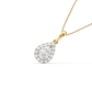 Emily Drop Halo Diamond Pendant