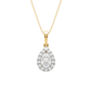 Emily Drop Halo Diamond Pendant