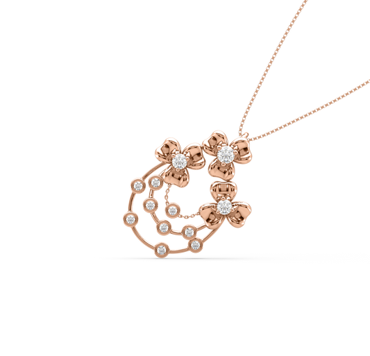 Elisha Floral Diamond Pendant