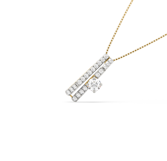 Rosalie 2-Line Diamond Pendant