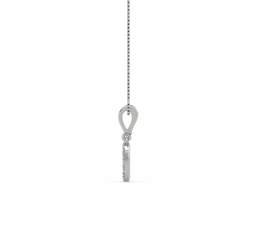 D Alphabet Diamond Pendant