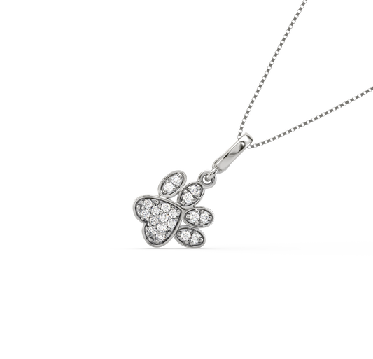 Abby Paw Diamond Pendant