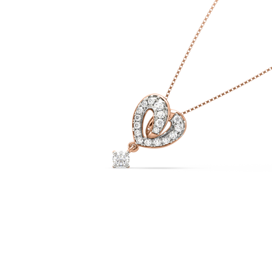 Melba Heart Drop Diamond Pendant