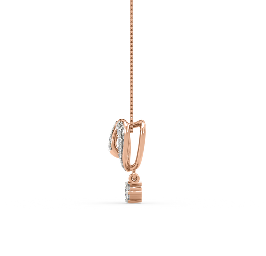 Melba Heart Drop Diamond Pendant