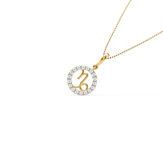 Capricorn Zodiac Diamond Pendant