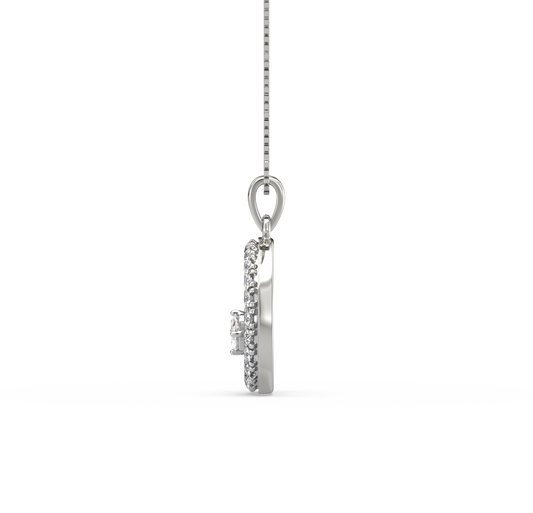 Orea Disc Oval Diamond Pendant