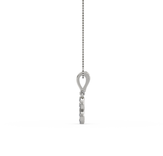 B Alphabet Diamond Pendant