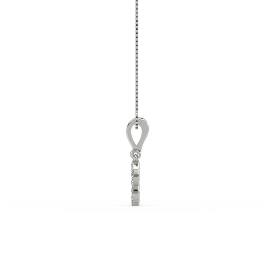 C Alphabet Diamond Pendant
