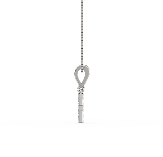 F Alphabet Diamond Pendant