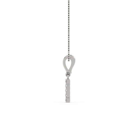 I Alphabet Diamond Pendant